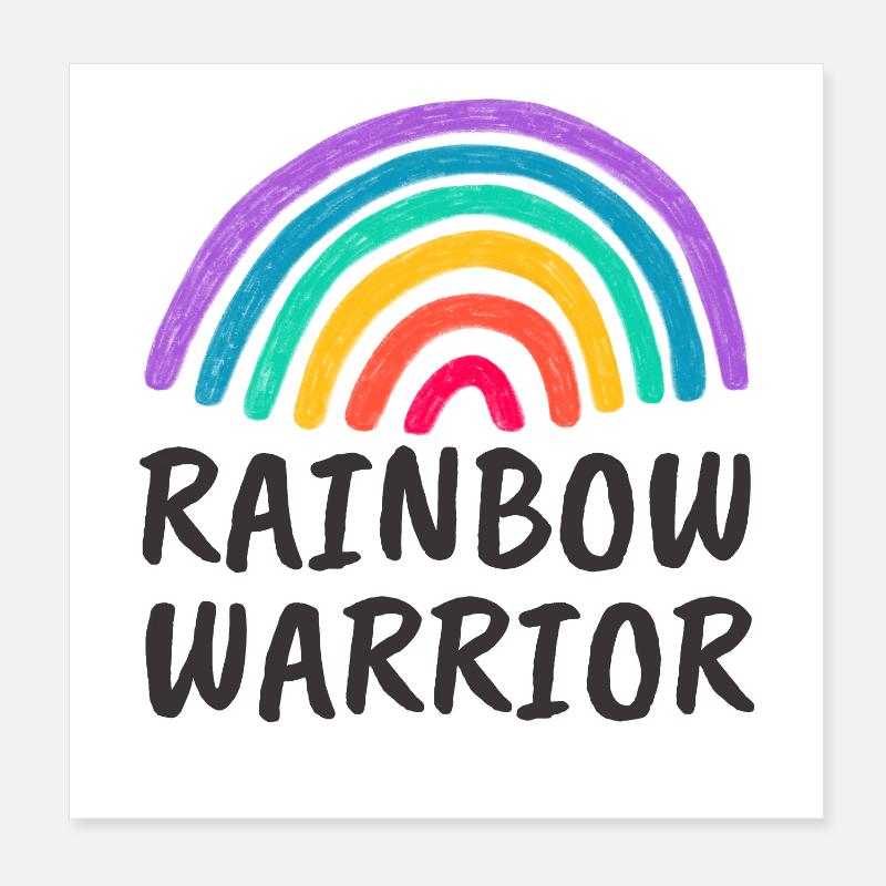 Guerrier arc-en-ciel Poster 20 x 20 cm