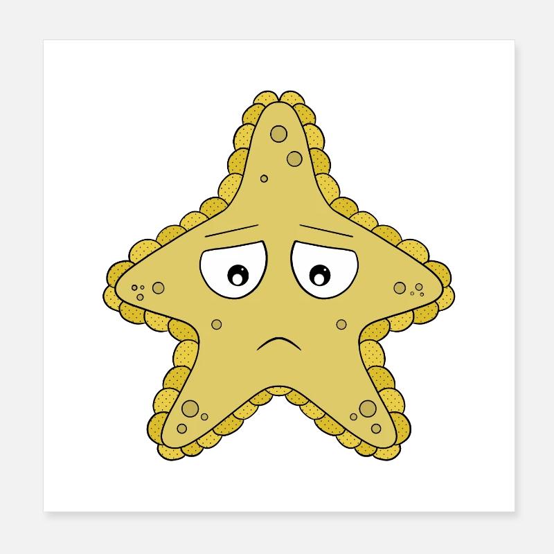 Étoile de mer triste Poster 20 x 20 cm
