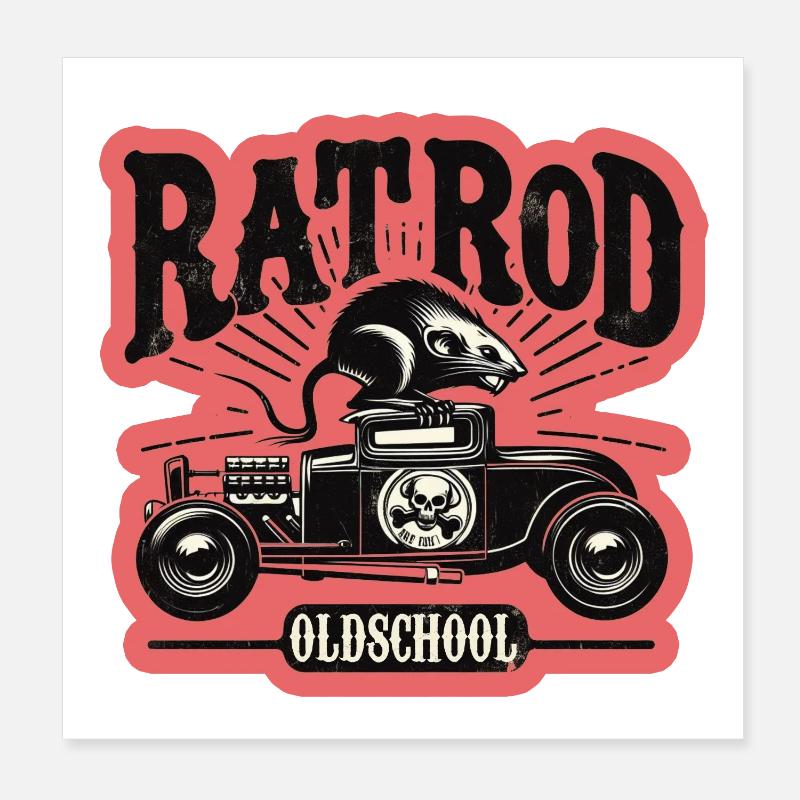Ratsking Ratlook Shirt – Rustic Custom Style Poster 8" x 8" (20x20 cm)