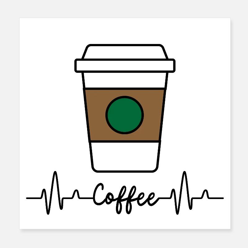 Coffee Cup color Poster 20x20 cm