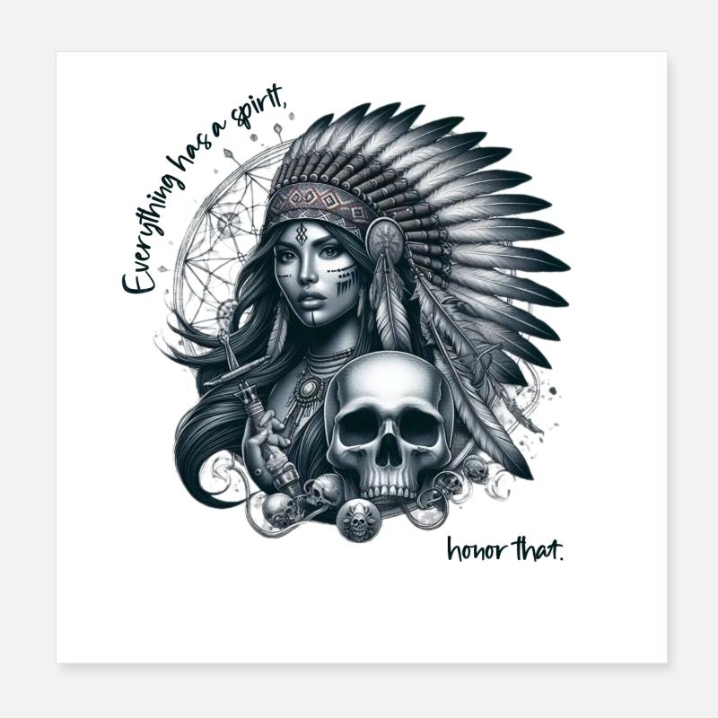 Native American Wisdom Poster 8" x 8" (20x20 cm)