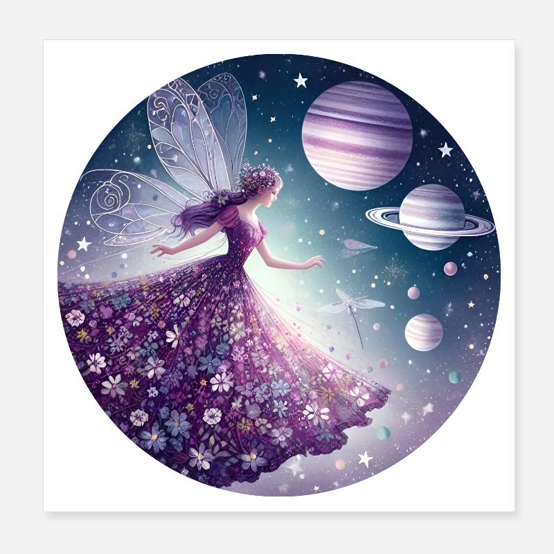 Fée des souhaits Poster 20 x 20 cm