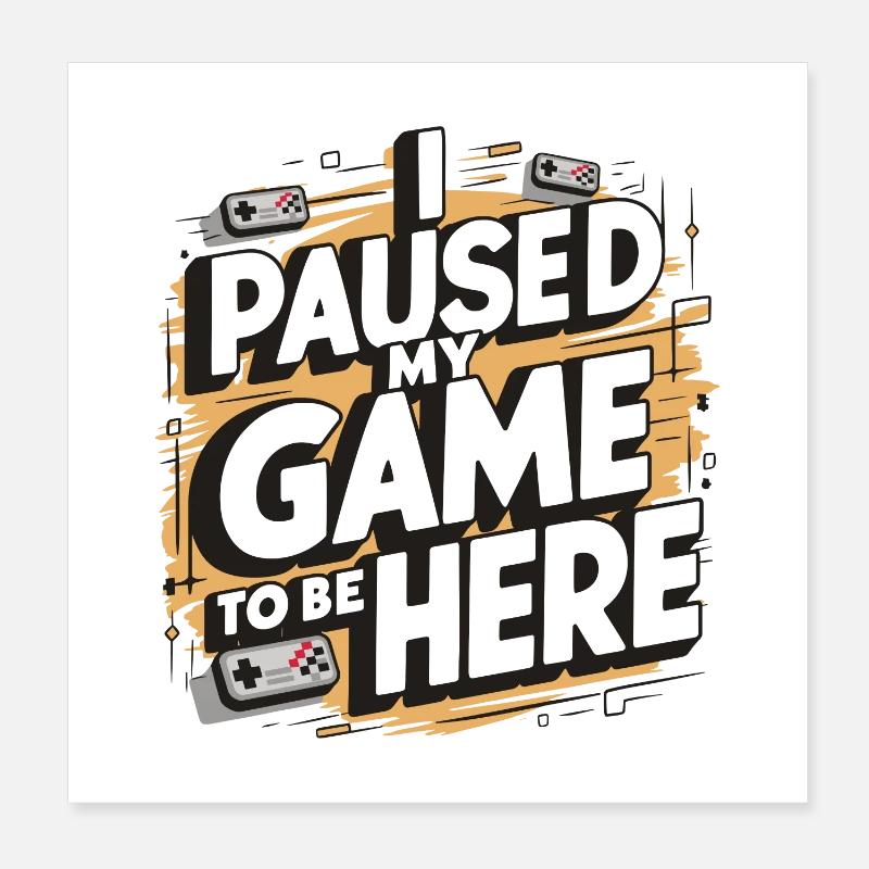 Game Break Geschenk - Gamer Poster 20x20 cm