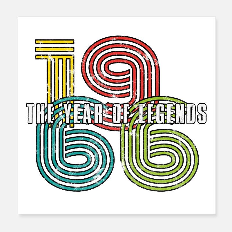 Millésime 1966 Poster 20 x 20 cm