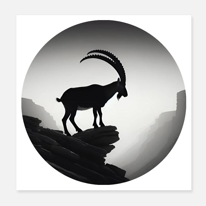 Capricorn Poster 8" x 8" (20x20 cm)