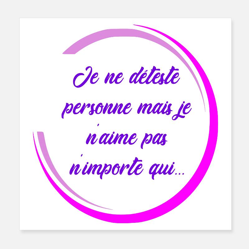 I don't hate anyone Poster 8" x 8" (20x20 cm)