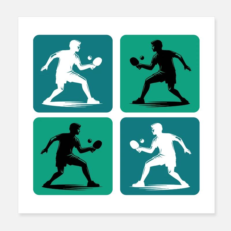 Design de tennis de table Poster 20 x 20 cm