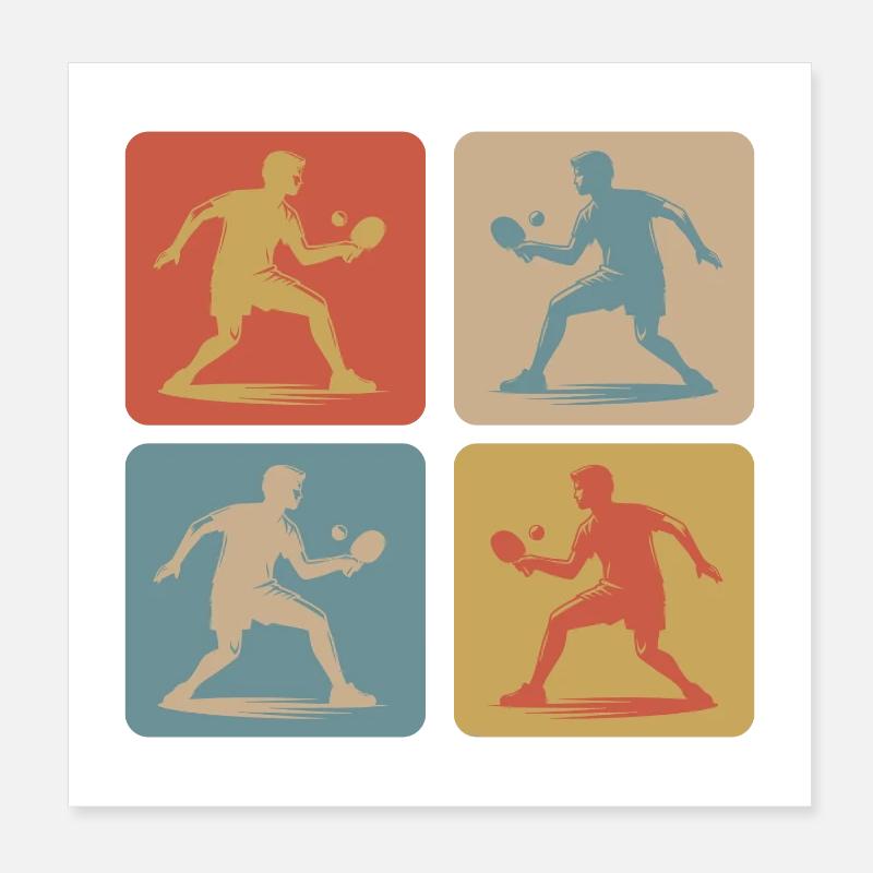 Table tennis design Poster 8" x 8" (20x20 cm)