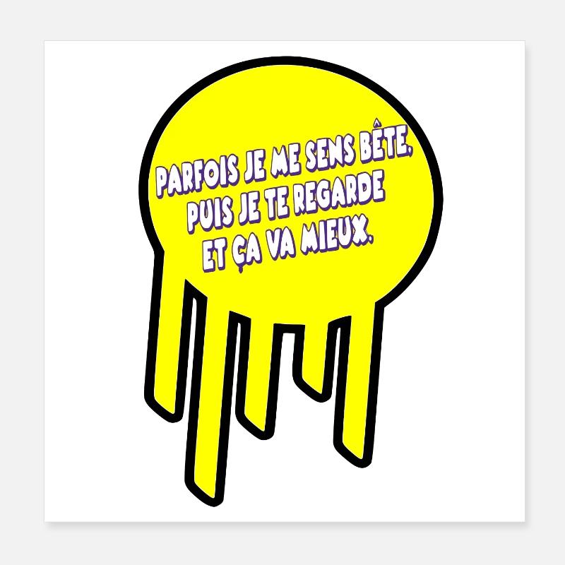 Manchmal fühle ich mich dumm Poster 20x20 cm