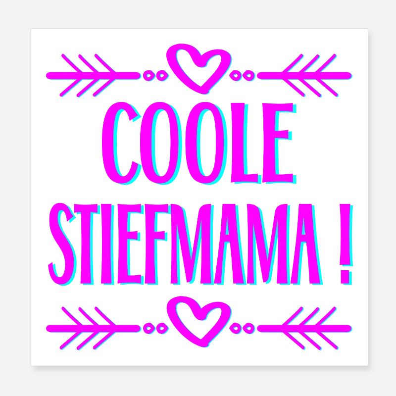 MUTTERTAG STIEFMAMA Poster 20x20 cm