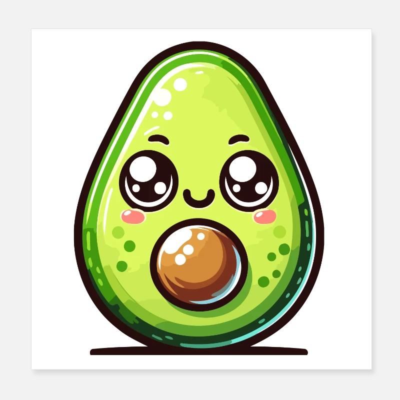 Avocado Adore: Das süßeste Stück Leben Poster 20x20 cm