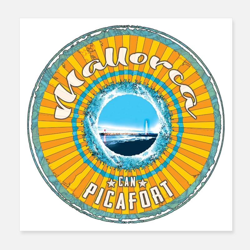 Mallorca Can Picafort Poster 20x20 cm