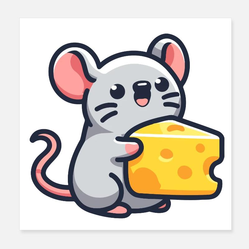 Cheese Chum: The Mouse's Delight Poster 8" x 8" (20x20 cm)