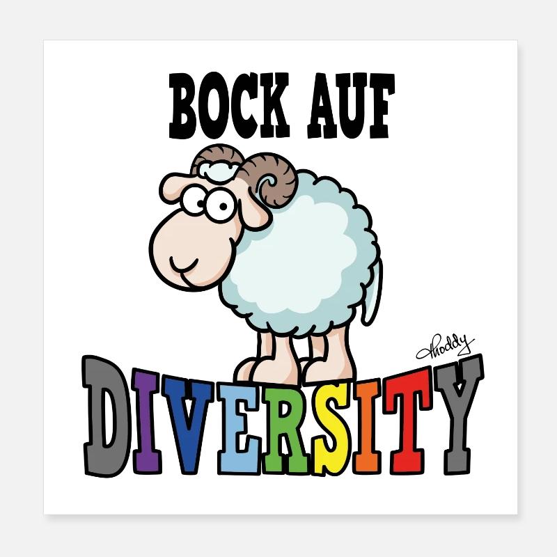 Désir de diversité Poster 20 x 20 cm