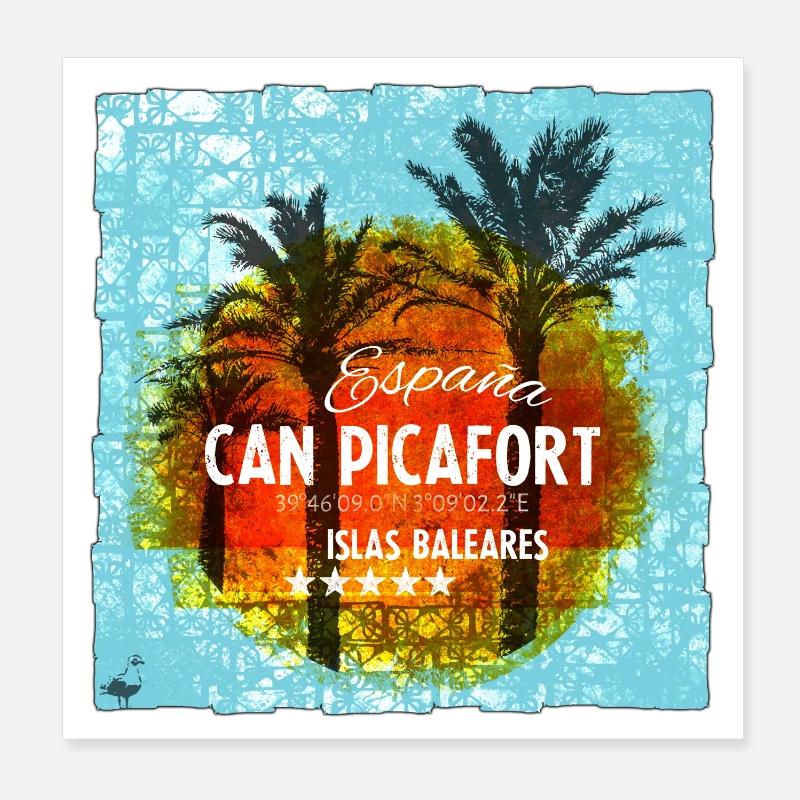 Can Picafort Poster 20 x 20 cm