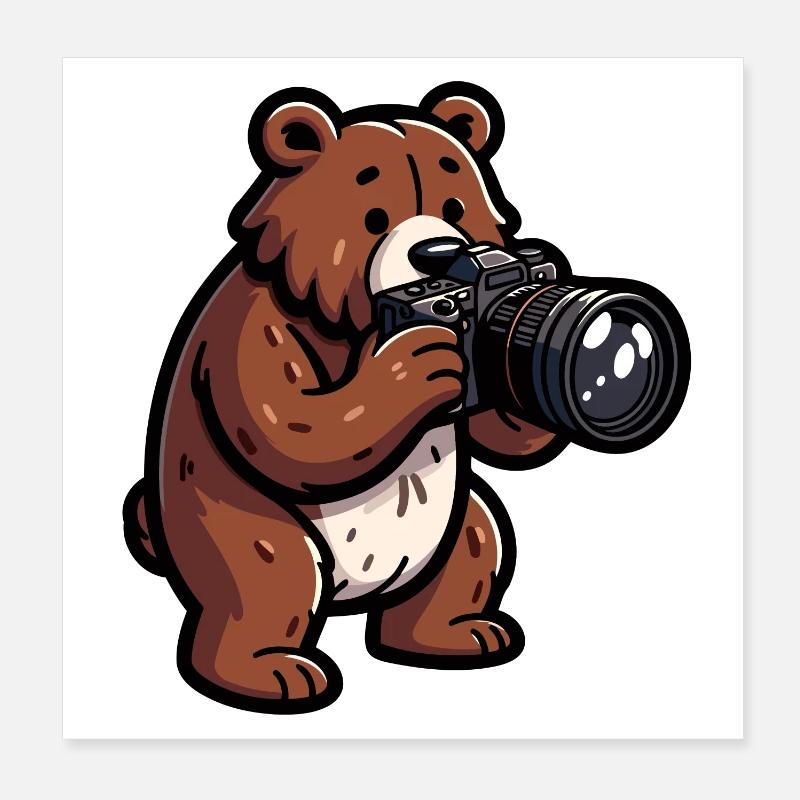 Shutterbear: Der Wildnisfotograf Poster 20x20 cm
