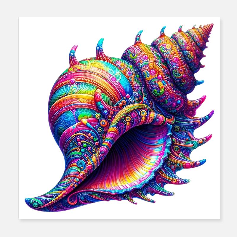 Shell Poster 8" x 8" (20x20 cm)