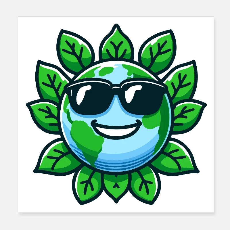 Cool Planet : la Terre respectueuse de l’environnement Poster 20 x 20 cm