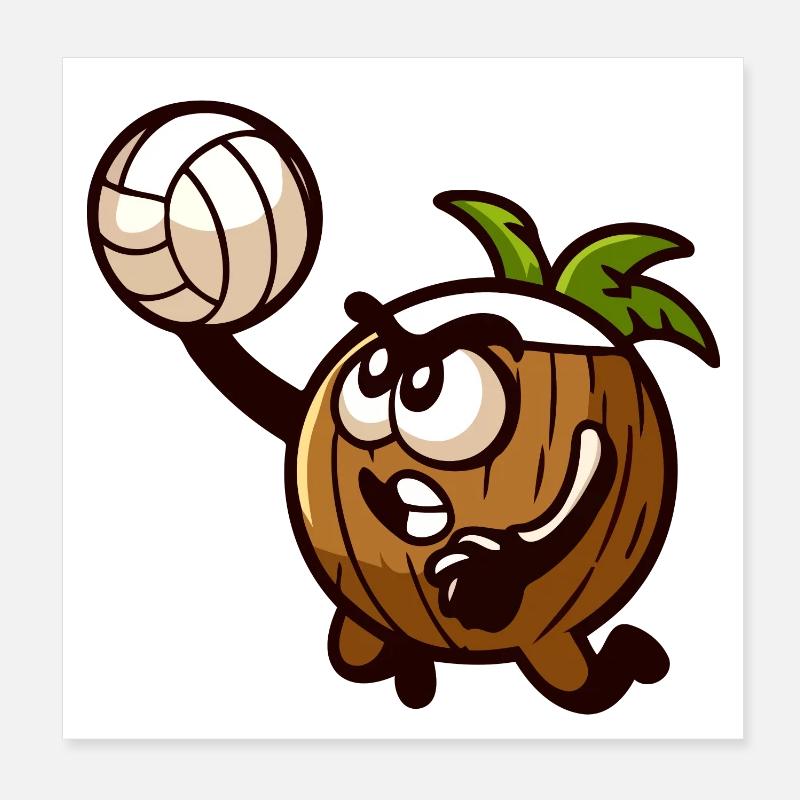 Spike le gland de volley-ball Poster 20 x 20 cm
