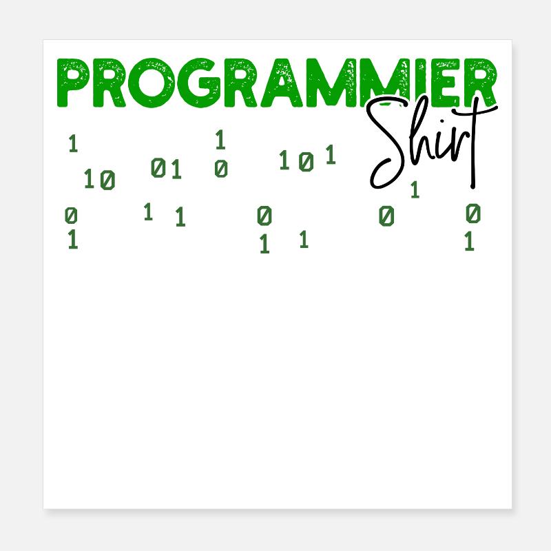Programmer Developer Code Statement Scripting Poster 8" x 8" (20x20 cm)