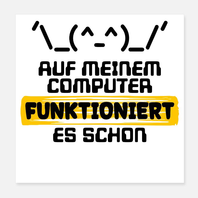 Developer Statement Code Skripting Programmierer Poster 20x20 cm