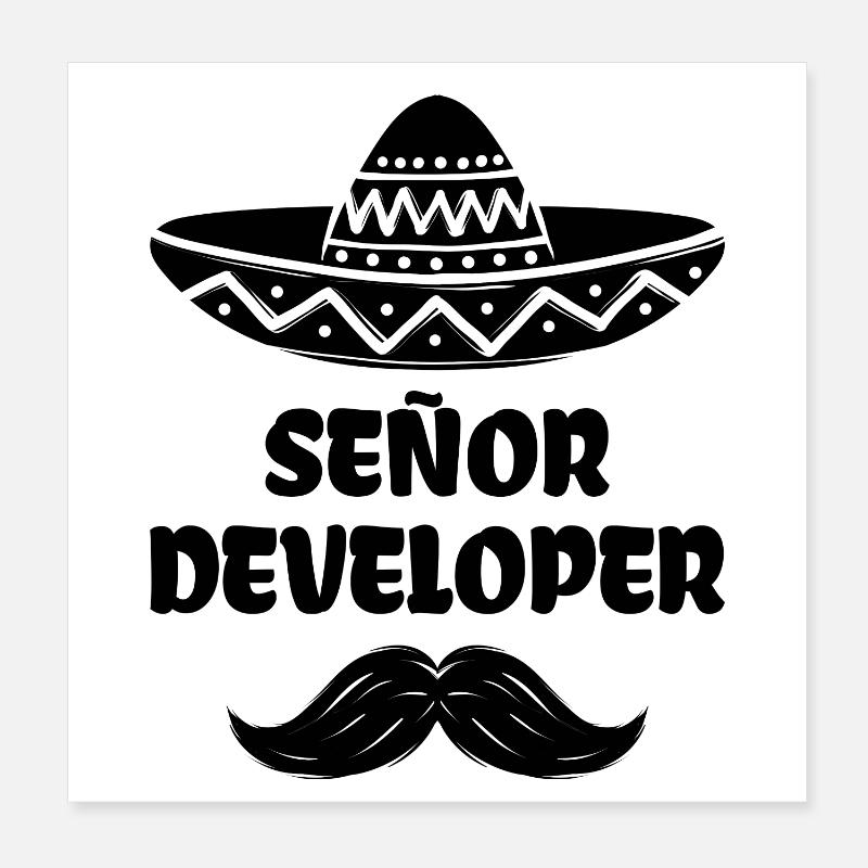 Developer Statement Scripting Dev Computergeek Poster 8" x 8" (20x20 cm)