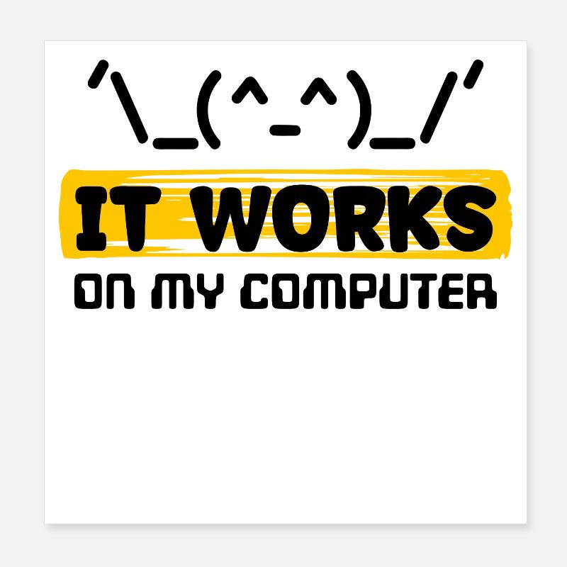 Déclaration du développeur Coden Scripting Computer Geek Poster 20 x 20 cm