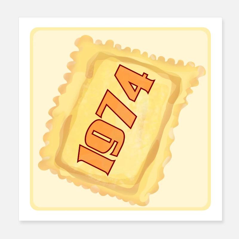 52nd BIRTHDAY 1974 PASTA Poster 8" x 8" (20x20 cm)