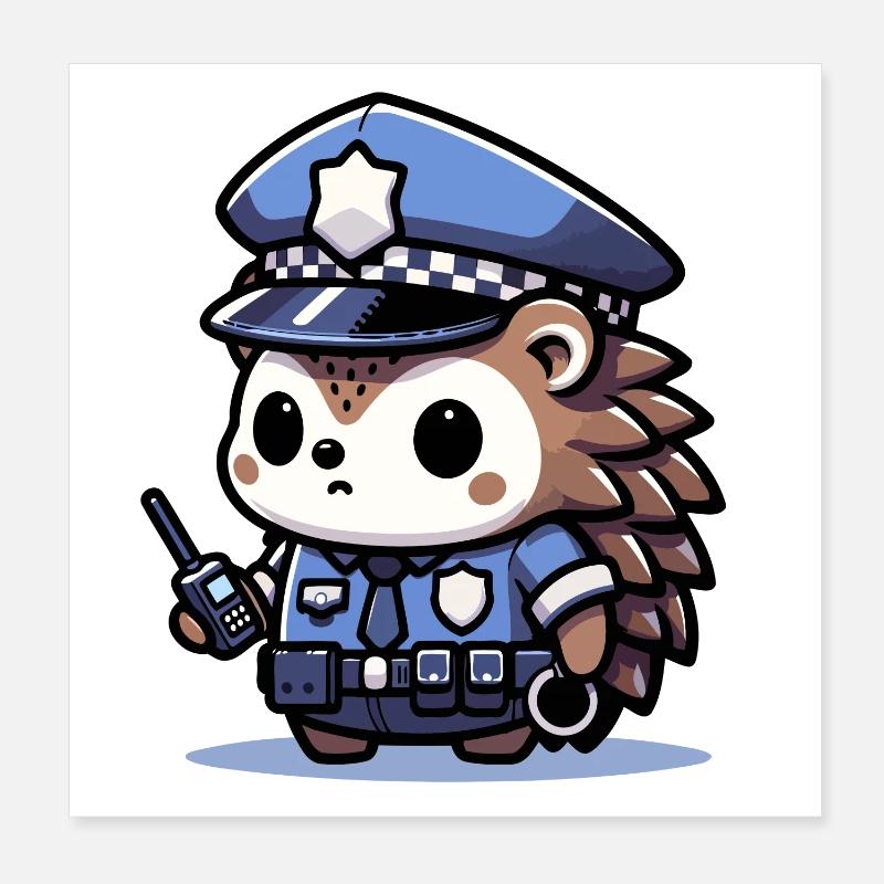 Patrol Pals - Brave Hedgehog Poster 8" x 8" (20x20 cm)