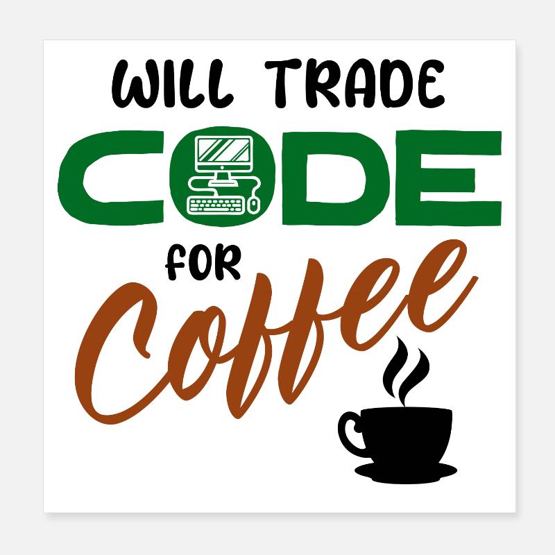 Développeur de déclaration de code Computerfreak Informatik Poster 20 x 20 cm