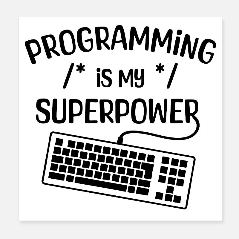 Computer Freak Statement Développeur Programmeur Poster 20 x 20 cm