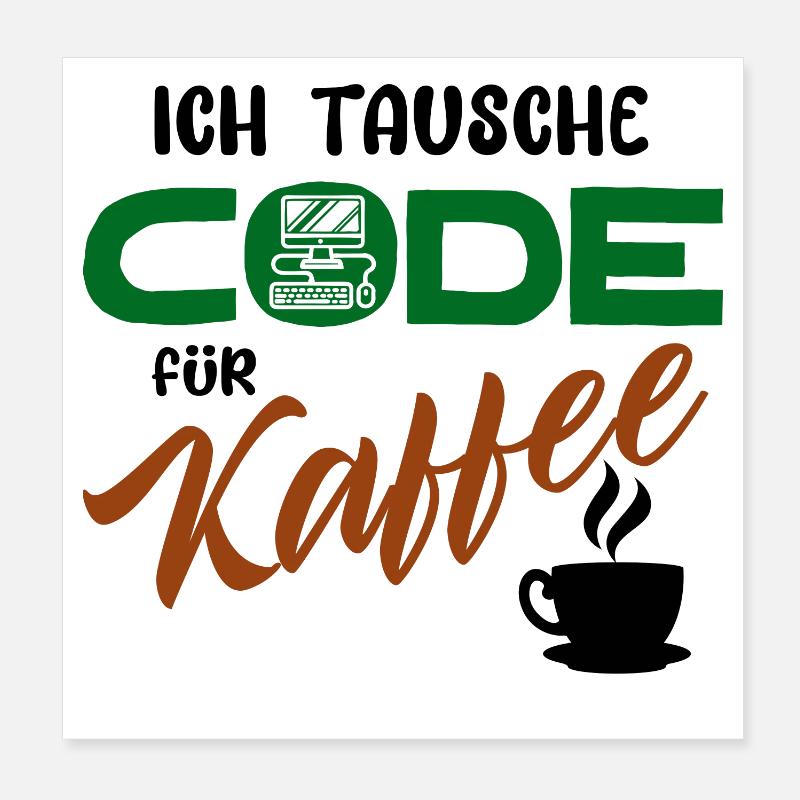 Code de développeur de logiciels programmeurs Poster 20 x 20 cm