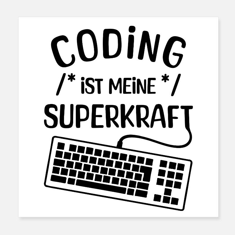 Computer Code Statement Developer Computerfreak Poster 20x20 cm