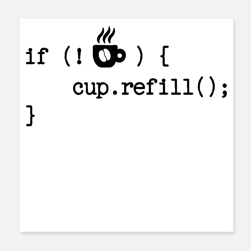 Développeur Programmeur Code Débogage Développeur Web Poster 20 x 20 cm