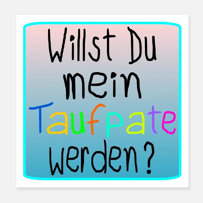 BABY TAUFE - TAUFPATE WERDEN Poster 20x20 cm