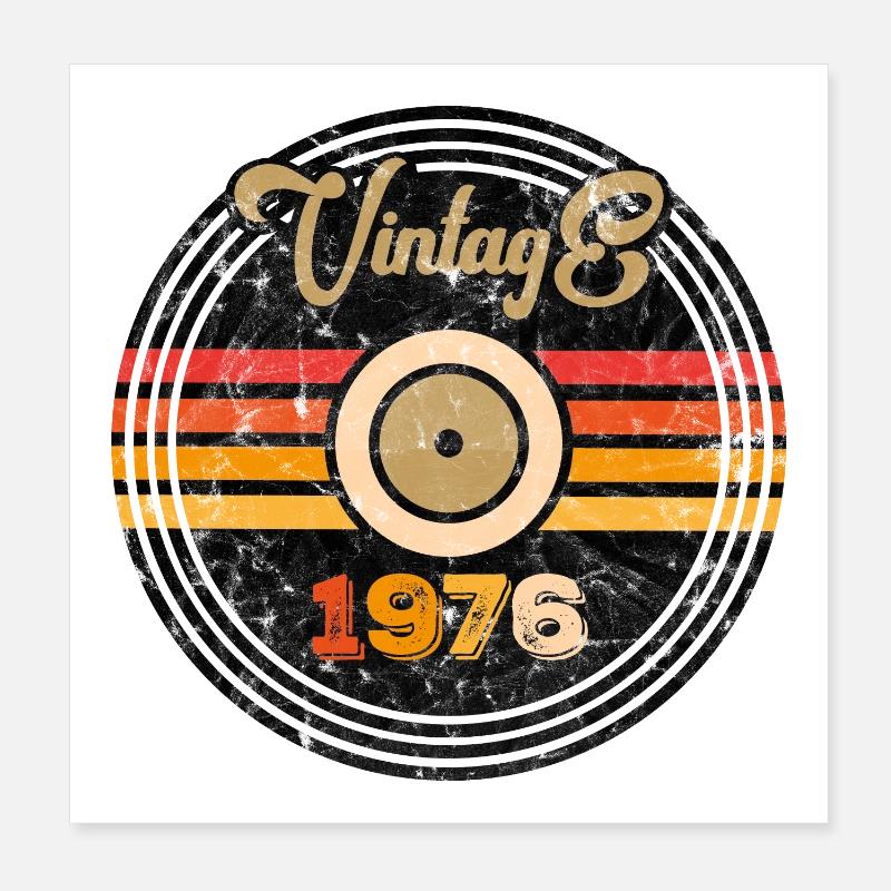 Vinyle vintage 1976 Poster 20 x 20 cm