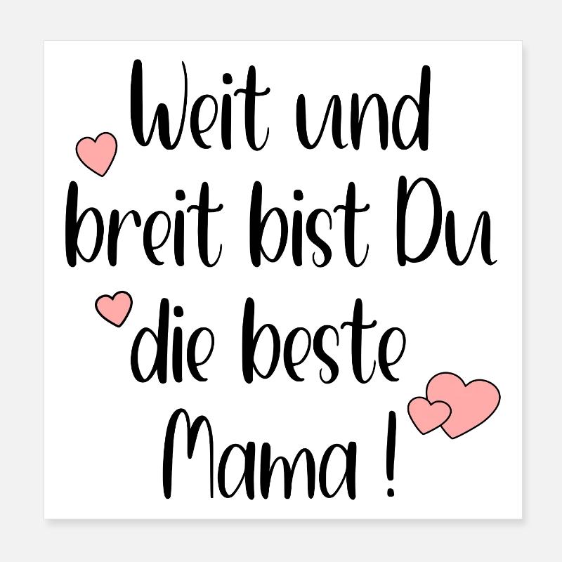 MUTTERTAGSSPRÜCHE MAMA KIND Poster 20x20 cm