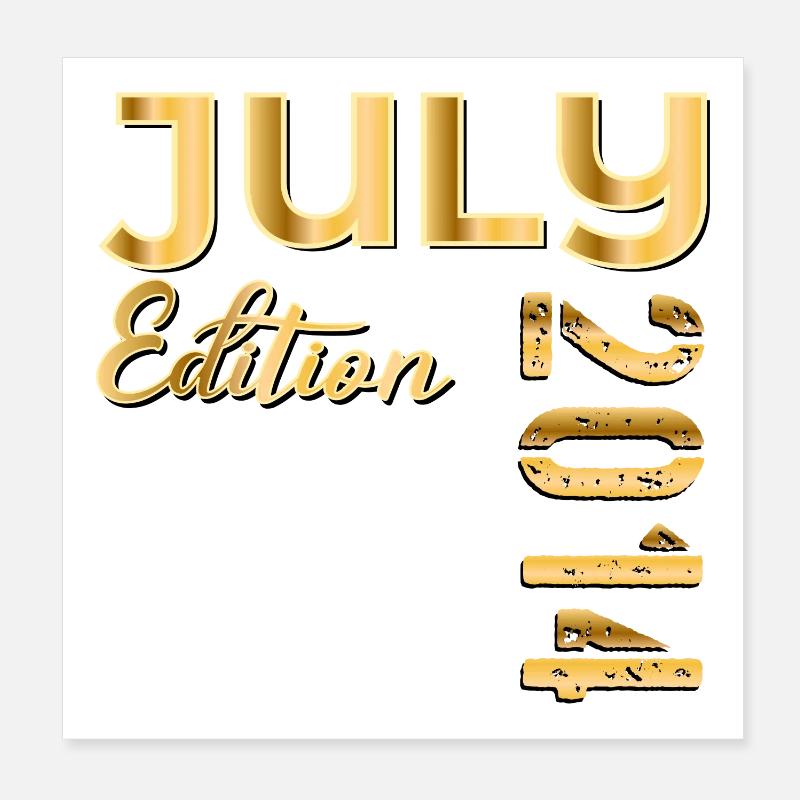 12. Geburtstag Juli 2014 Poster 20x20 cm