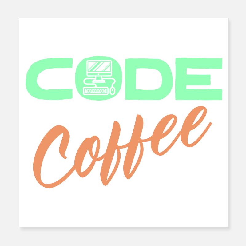 Programmierer Developer Code Statement Computer Poster 20x20 cm