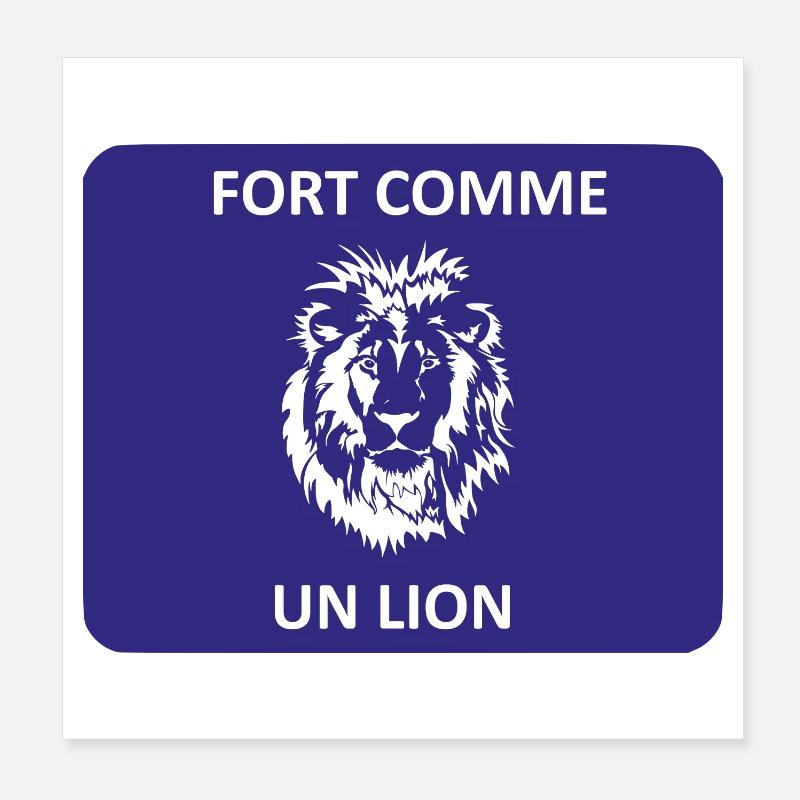 Fort comme un lion Poster 20 x 20 cm