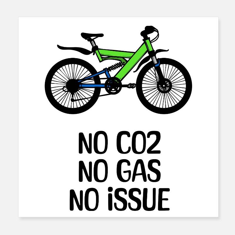 Bicycle Statement Ravitaillement en énergie Poster 20 x 20 cm