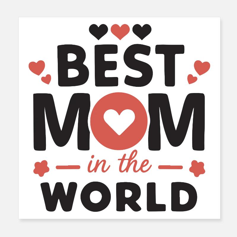 Beste Mama der Welt Poster 20x20 cm