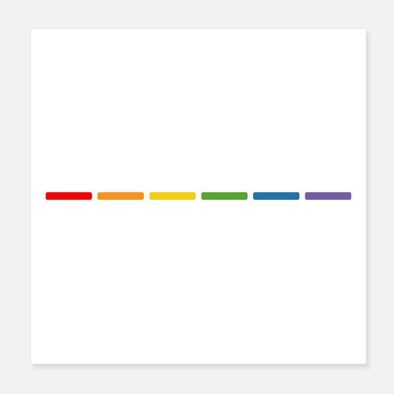 T-shirt LGBT CSD Arc-en-ciel Poster 20 x 20 cm