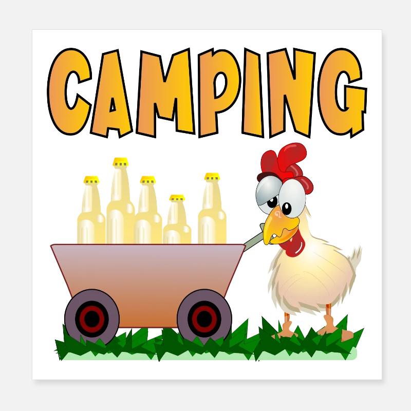 BOISSONS DE CAMPING Poster 20 x 20 cm