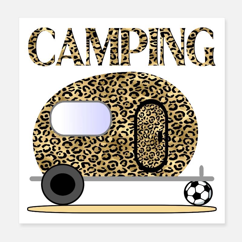 CAMPING SOCCER Poster 20 x 20 cm