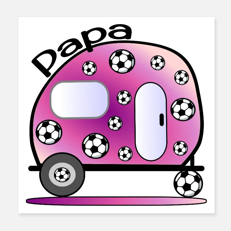 CAMPINGPLATZ - CAMPING PAPA Poster 20x20 cm