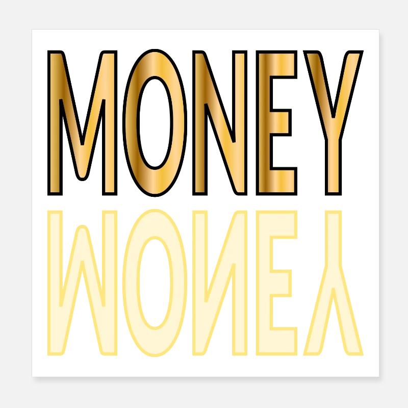 MONEY WEALTH Poster 8" x 8" (20x20 cm)