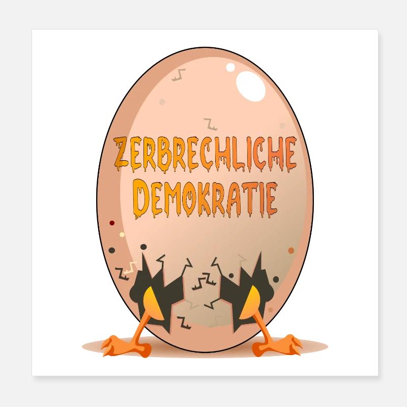 Zerbrechliche Demokratie - Zerbrechlichkeit Poster 20x20 cm