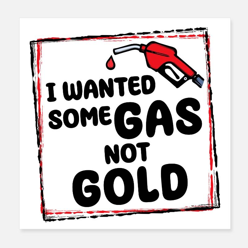 Déclaration de la pompe à essence de la station-service de ravitaillement Poster 20 x 20 cm