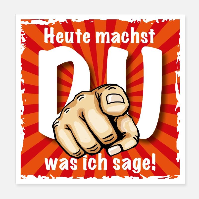 Starker Spruch Poster 20x20 cm